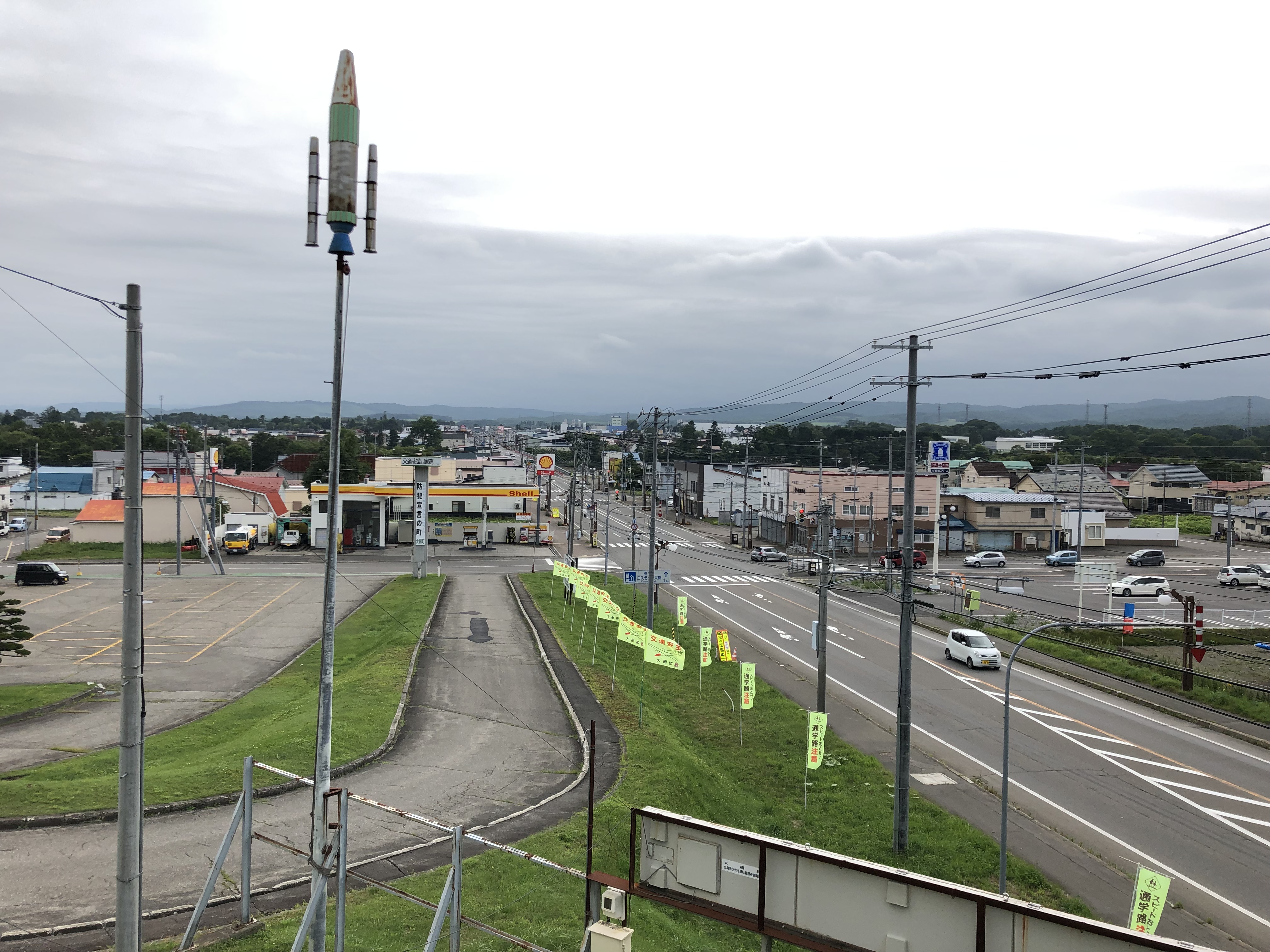 町の風景。